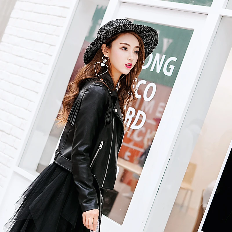 Gamme Haut Taille Automne Black Gland Cuir Personnalisation Femmes Grande En Pu Vestes Manteau Nouvelle Unique De Veste Moto Marques 2019 7a8wqv7