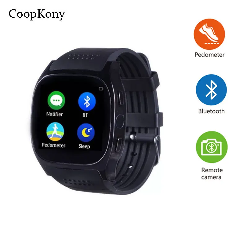 

Coopkony Smart Bluetooth Watch Support SIM TF Card Fitness Tracker Call Watches Camera 2G Phone Smartwatch Sports Wristwatch