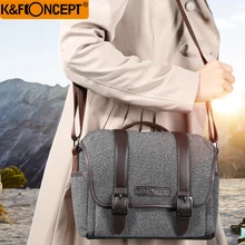K& F сумка для камеры DSLR сумка на плечо Размер S Водонепроницаемый унисекс современный Повседневный стиль съемный разделитель противоскользящее дно серый