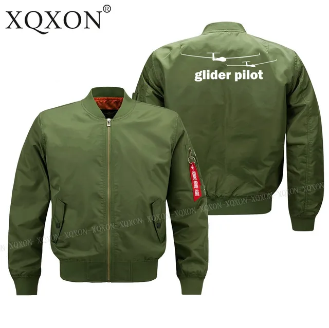 Buy XQXON new man print pilot jacket glider pilot