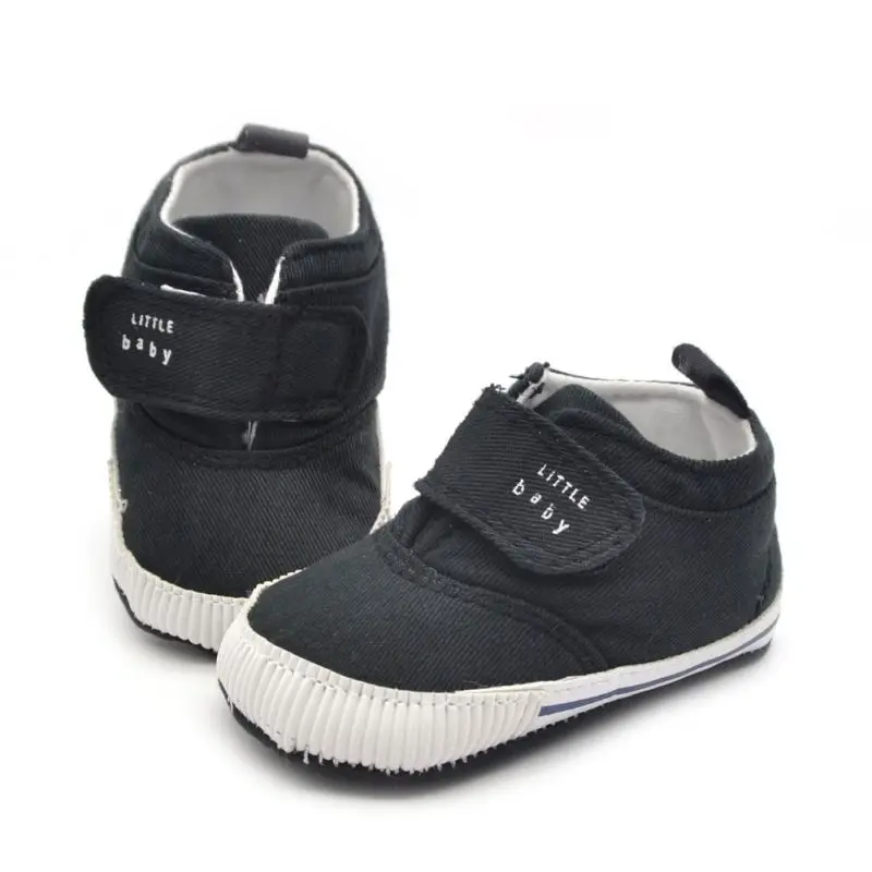 

Casual Sneaker Toddler First Walkers Newborn Baby Boys Cotton Ankle Canvas High Crib Shoes