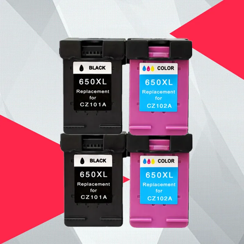 4PK совместимый чернильный картридж 650XL замена для HP 650 XL Deskjet 1015 1515 2515 2545 2645 3515 3545 4515