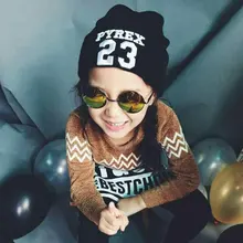 Moeble Fashion Children warm Ear Care Winter Baby Beanie Caps Girls/Boys Kids Knitted Hats Children Number Knitted Hats H766