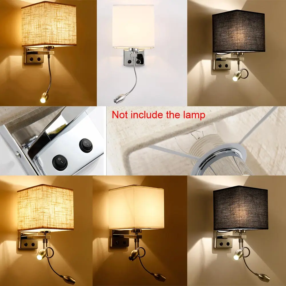 Высококачественный современный светодиодный настенный светильник из ткани настенный светильник для спальни, прихожей прикроватный светильник для гостиниц и виллы