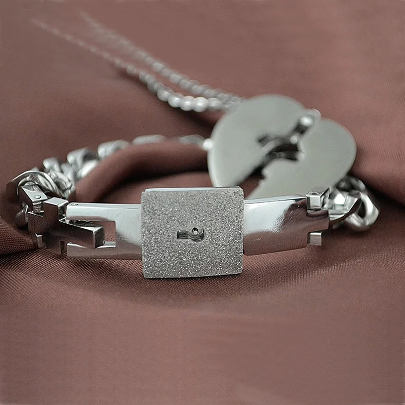 Женский браслет из нержавеющей стали с подвеской в виде сердечек|necklace bangle|jewelry sets