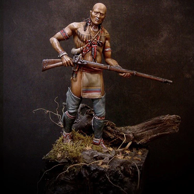 1/24 Cherokee Warrior 18 век полимерная модель GK в разобранном виде и неокрашенном