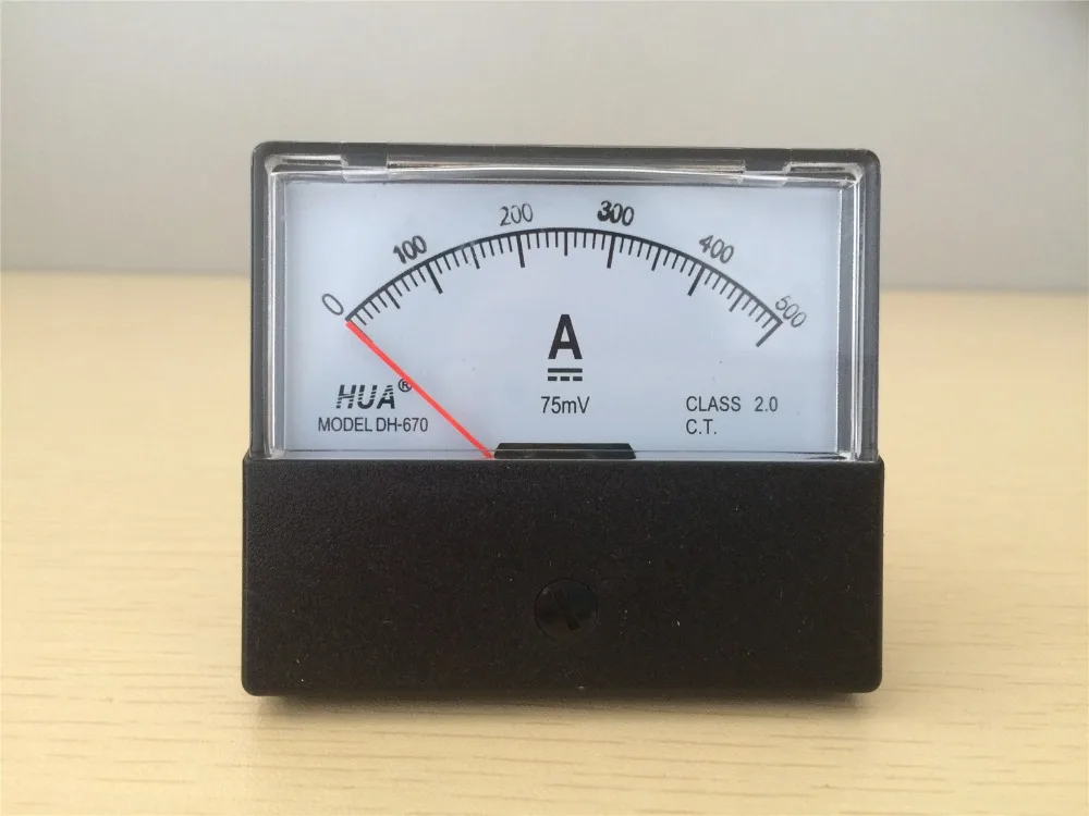 DH-670 5A 10A 20A 30A 50A 100A 200A 500ADC аналоговая AMP Панель измеритель тока Амперметр