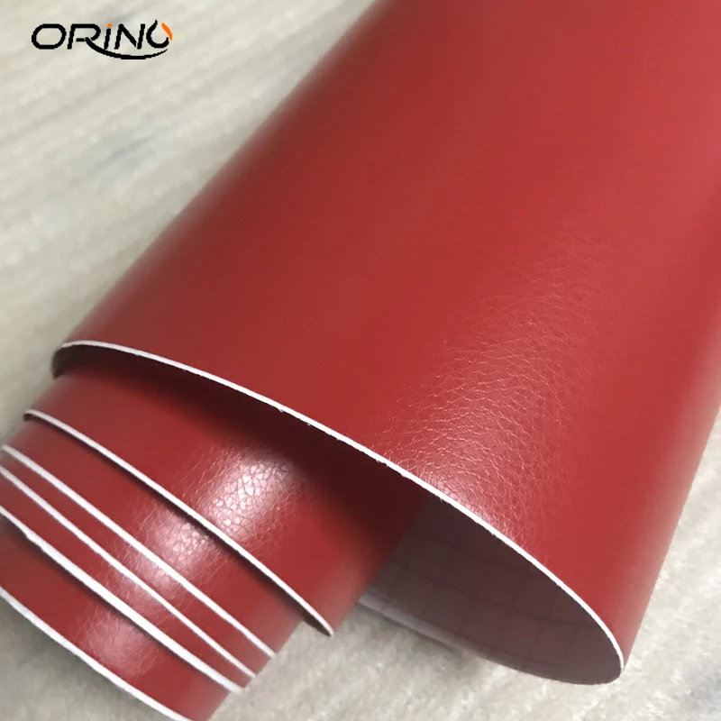 Red Leather Vinyl Film Sticker-2