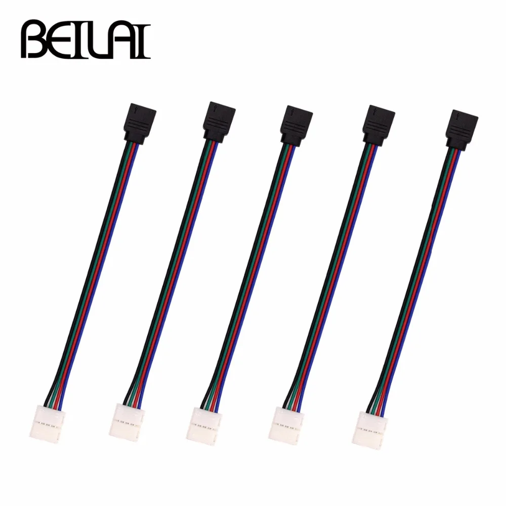 

BEILAI 10PCS 10mm Width Panel RGB LED Strip Connector 4pins Free Welding Connector