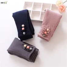 Зимние леггинсы для маленьких девочек штаны для малышей милые плотные теплые штаны для малышей универсальные хлопковые детские штаны для девочек, одежда для младенцев от 0 до 4 лет