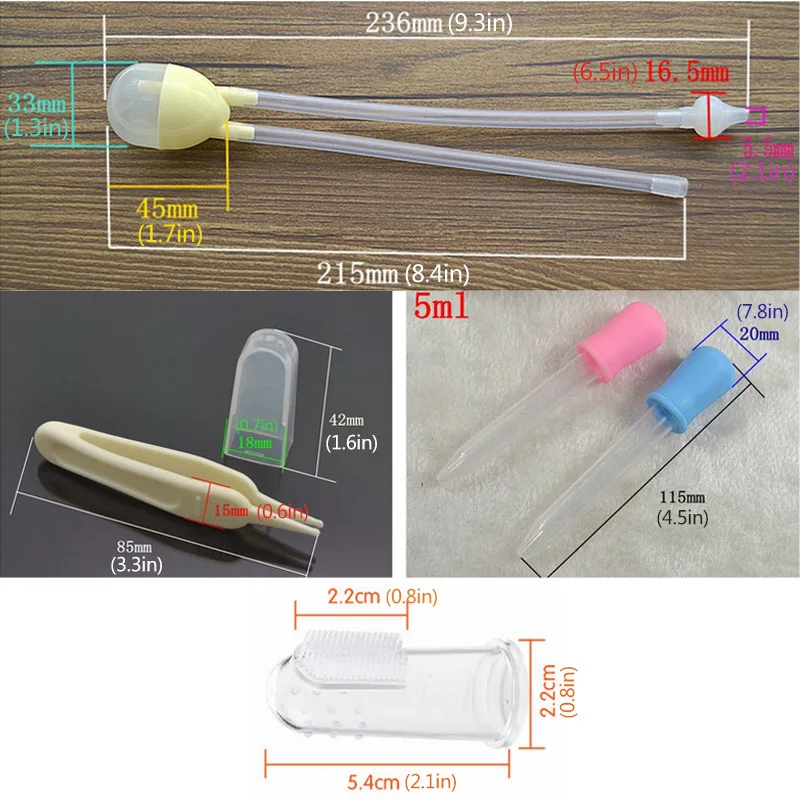 5 шт. для младенцев, безопасная уход за мотоциклом комплект здравоохранения носовой аспиратор пипетка подачи палец зубная щётка Пинцет кормящих набор