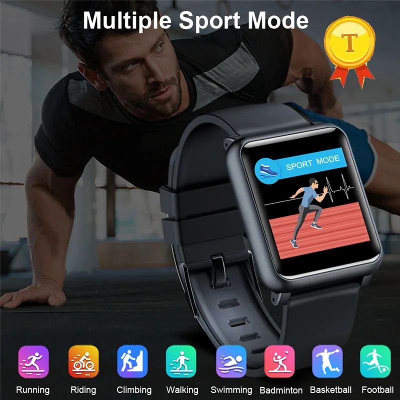 

2019 Professional Sports temperature Smart band ECG PPG Blood Pressure Heart Rate SmartBand Fitness Activity Tracker wristwatch