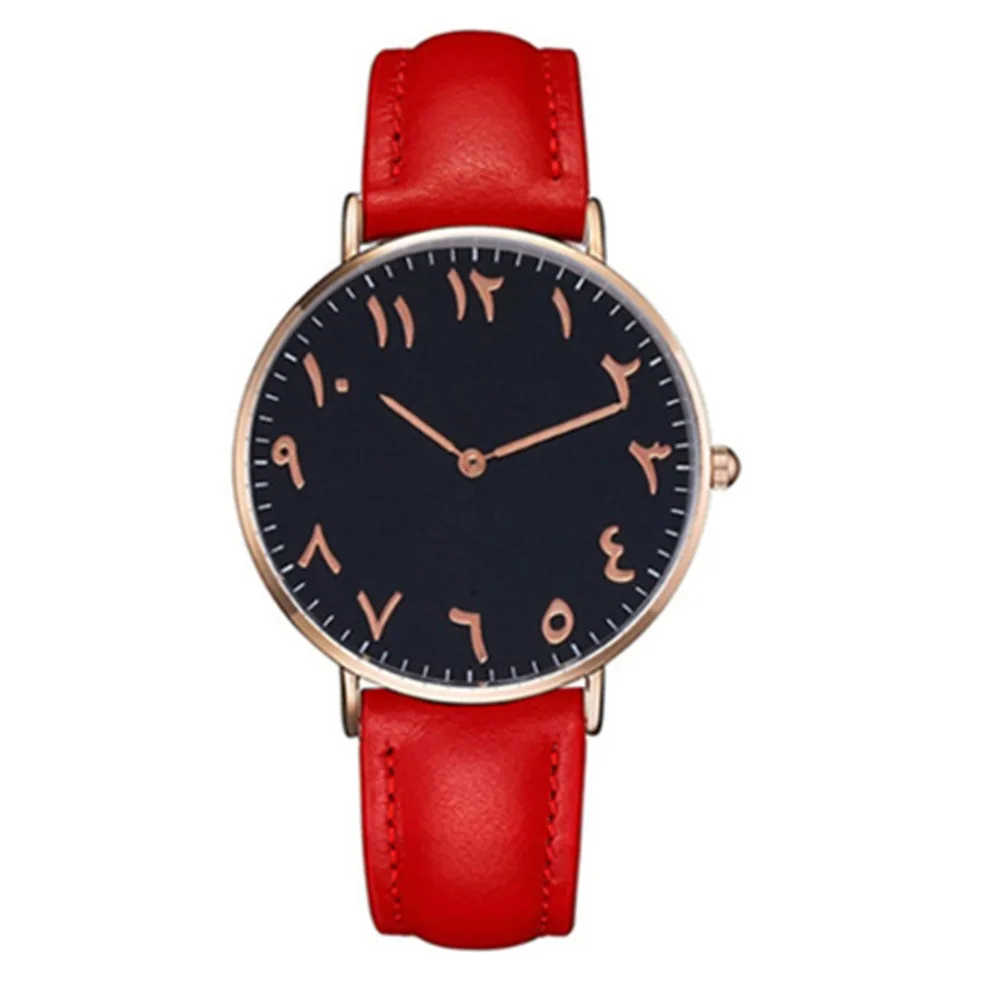 

Fashion Arabic Numbers Women Watch Ladies Quartz Watch Luxury Brand Leather Wristwatch Dress Clock #272248