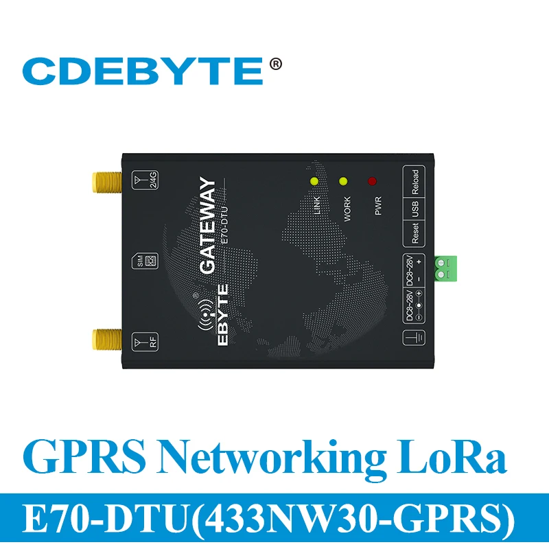 

E70-DTU(433NW30-GPRS) Sub G to GPRS Wireless Modem Star Networking 433MHz 30dBM Long Distance RF Transmitter and Receiver
