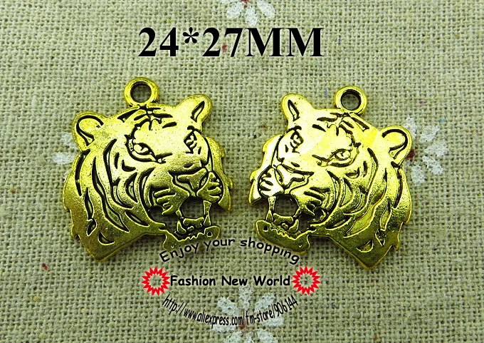 10PCS TIGER Charms Antique Plated Alloy Pendants Jewelry Findings T3128-1 | Украшения и аксессуары
