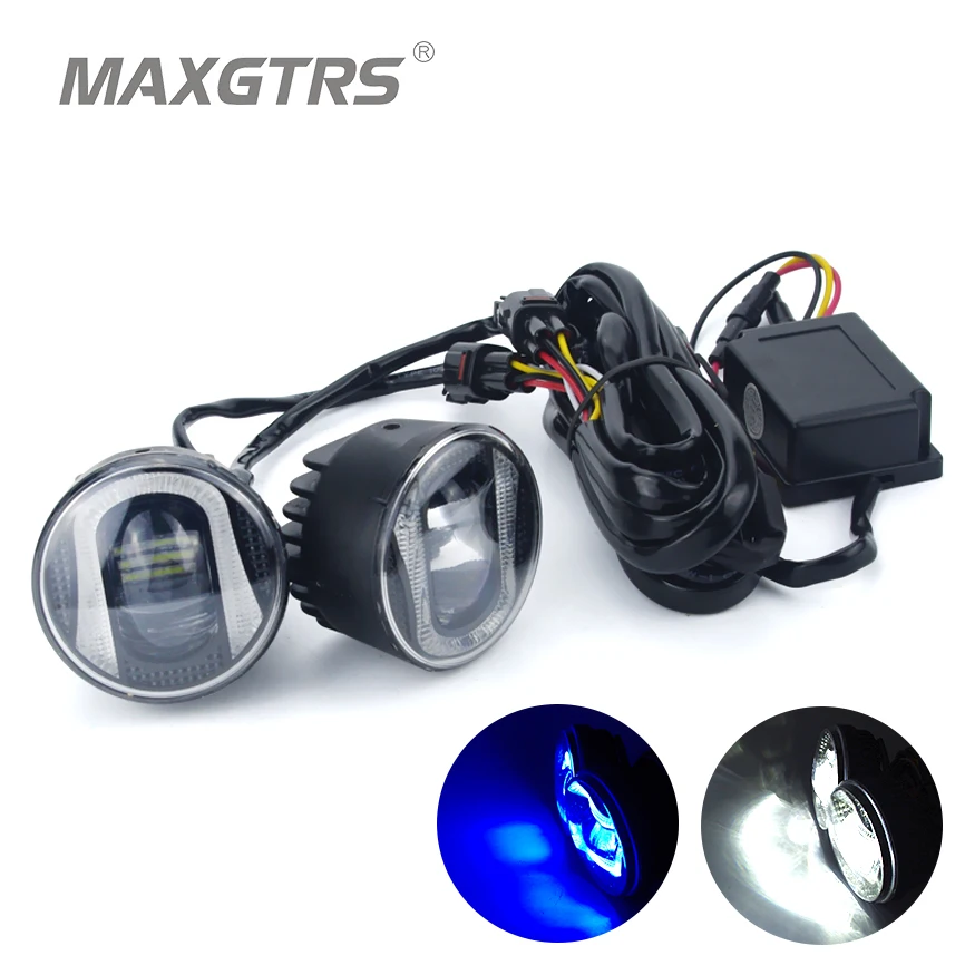 2x 34W 2 5 3 5 Universal Car COB LED DRL Driving Light Daytime Running Lights
