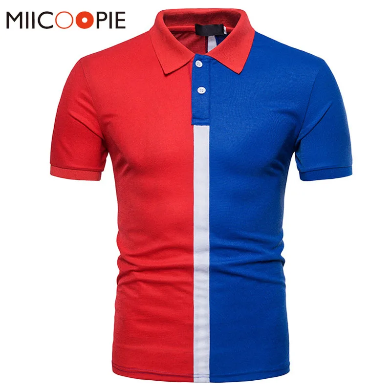 Buy 2018 Men Brand Polo Shirt Cotton Stitching Colors