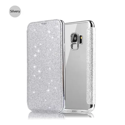 Роскошный тонкий Чехол-книжка из кожи+ ТПУ с откидной крышкой для телефона, защитный мягкий чехол для Samsung galaxy S9 S8 Plus Note8 9 S8 S7 S6 Edge, чехол - Цвет: Silver