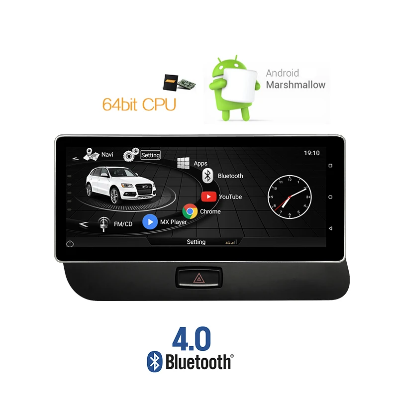 

OZGQ 3G MMI Android 10.25'' inch Octa Core Car Multimedia Radio Player Headunit Autoradio GPS Navigation For Audi 2010-2016 Q5