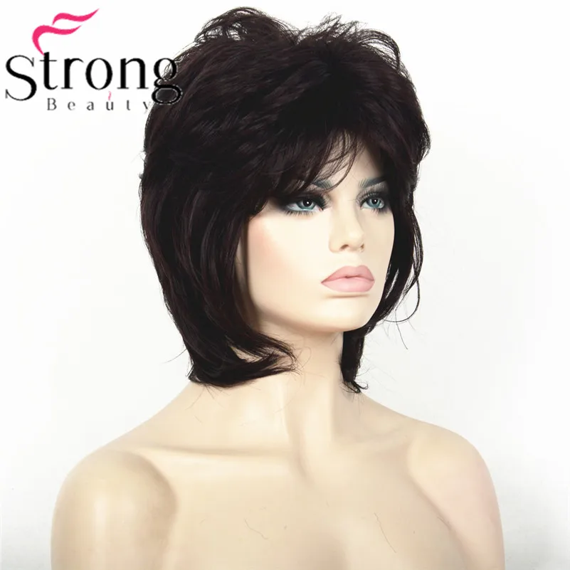 L-1943A #2SP99T black with Deep Wine Burgundy fasthion wig (2)