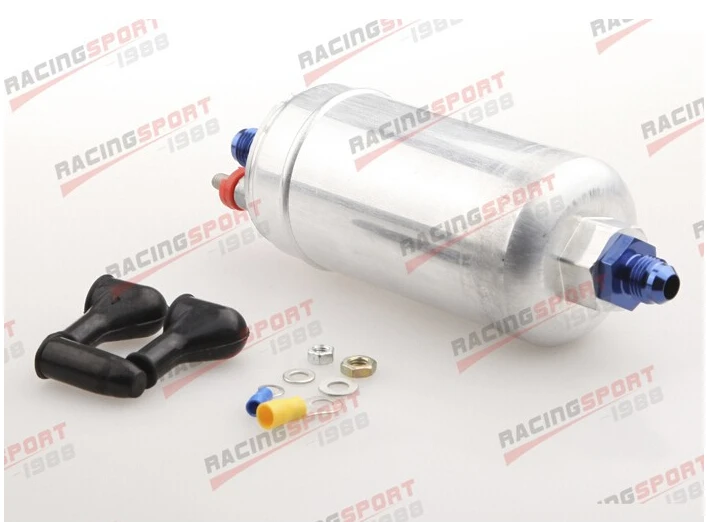 Top Quality External Fuel Pump 044 +10AN Inlet 8AN Outlet Adapter Blue