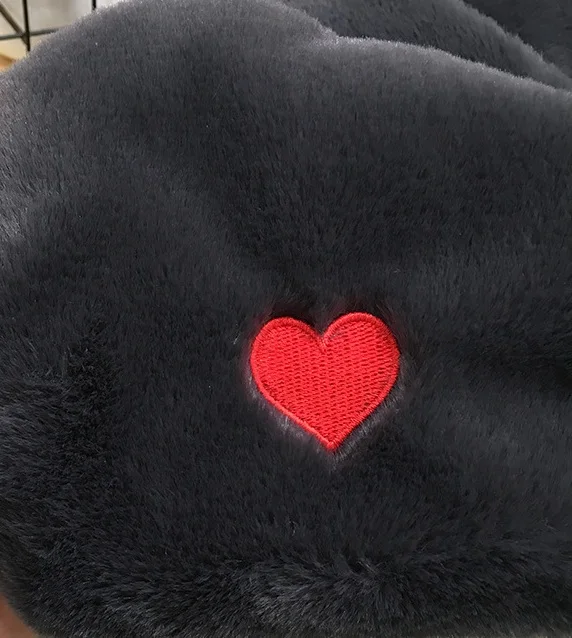 Воротник из искусственного меха сплошной теплый шарф с сердцем для женщин зима обертывания 17*90 см