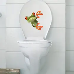 Crazy Green Frog Shore Wall Car ванная комната крышка сиденья унитаза наклейка наклейки украшения для дома HUG-предложения