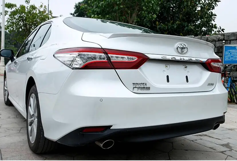 

High quality ABS paint Car rear Trunk Lip Spoiler Wing Fit For TOYOTA CAMRY 2018 2019 BY EMS