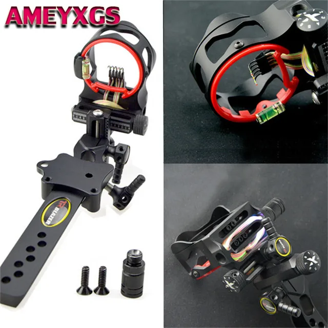 US $67.65 Long Pole Archery Compound Sight Micro Adjustable Aluminum Alloy Sights