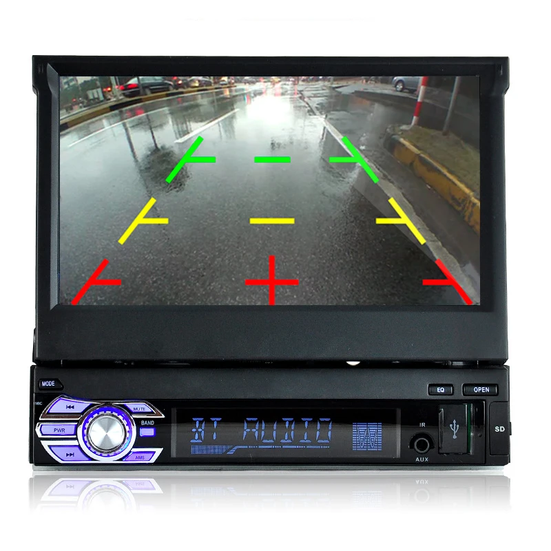 

7 Inch Retractable Screen Car Multimedia Player Alternative CD MP5 Card Player Car MP4 Player Bluetooth Call MP3 Radio Player