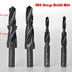M6 6,6 мм 11 мм 6,6-11 мм Диаметр 90 180 градусов высокоскоростной стали HSS маленькие Прямые хвостовиком два Subland шаг Core спиральное сверло