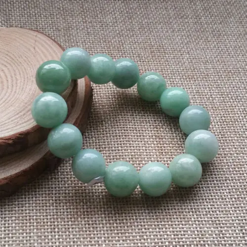 

435 Certified Grade A Natural Green Jade Jadeite Bracelet (A0427)