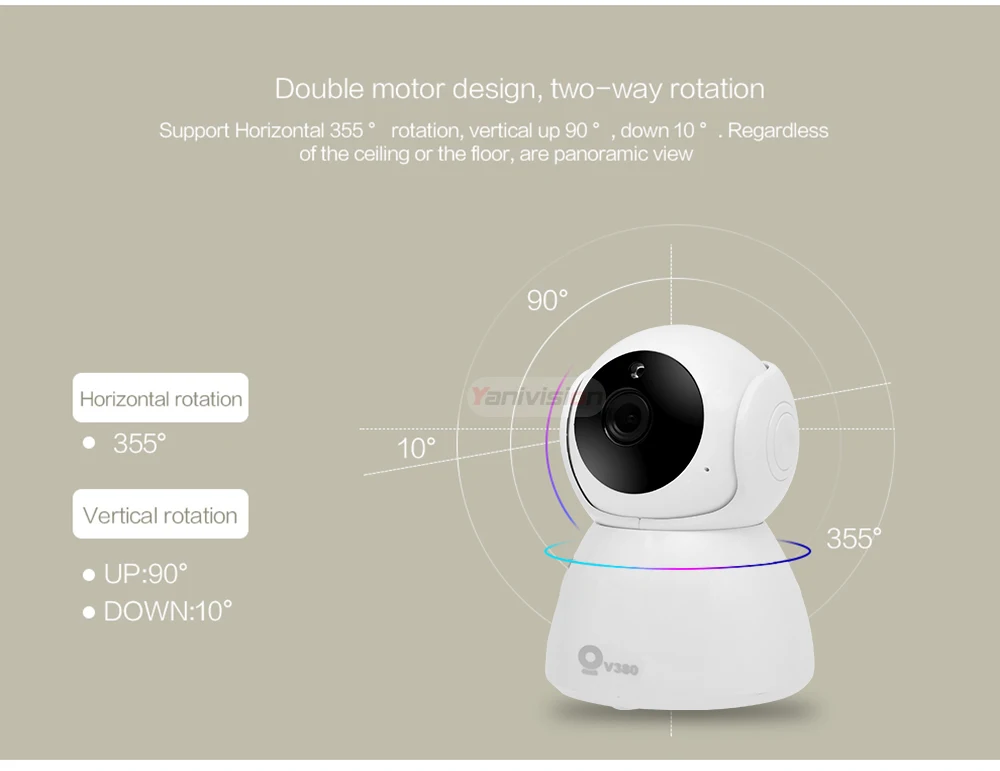 H.265 умный дом безопасности Wi Fi Камера 1080 P HD P2P ИК Ночное видение сети IP Камеры