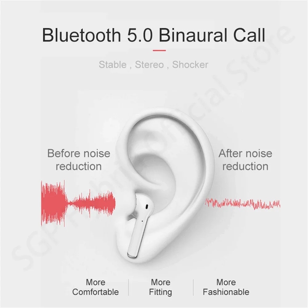 I12 TWS Bluetooth 5 0 наушники 1:1 беспроводные двойные звонки умные сенсорные для