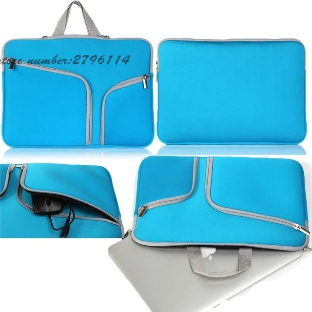 소매 가방 듀얼 지퍼 포켓 가방 운반 네오프렌 케이스 맥북 에어 11 ''12" 13 "망막 13.3 15.4 프로 13.3