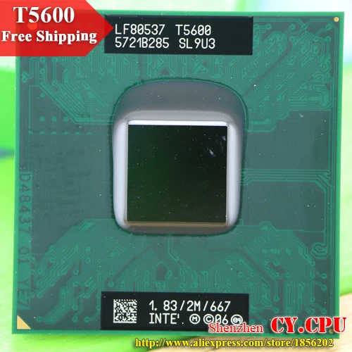 intel cpu ноутбук Core 2 Duo T5600 ЦП 6 м разъем 479 кэш/1,83 ГГц/667/двухъядерный процессор ноутбука