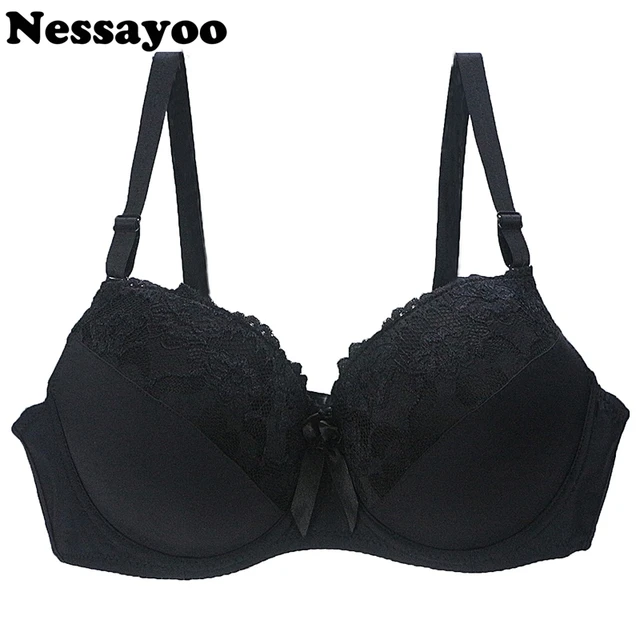 Women Sexy Push Up Bras 40c/d 42c/d 44c/d Cup Hot Sale Black Lace Push Up  Bras For Plus Size Women Soutien Gorge Embroidery Lace - Bras - AliExpress