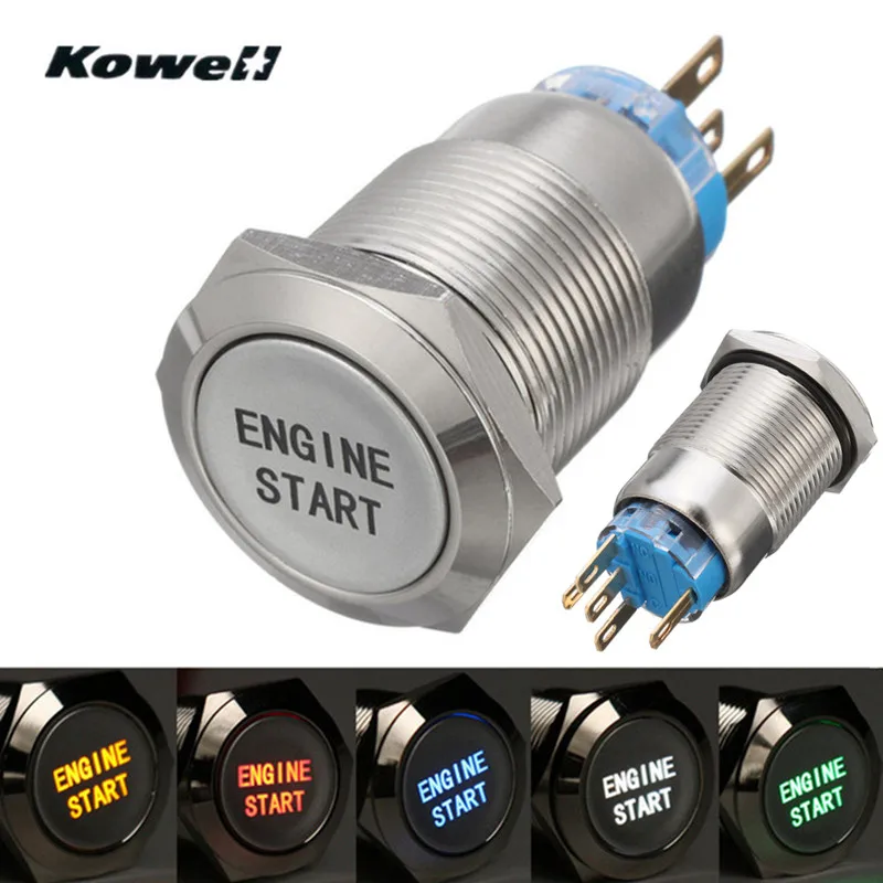 Universal LED Light Car Keyless Engine Starter Ignition Push Start