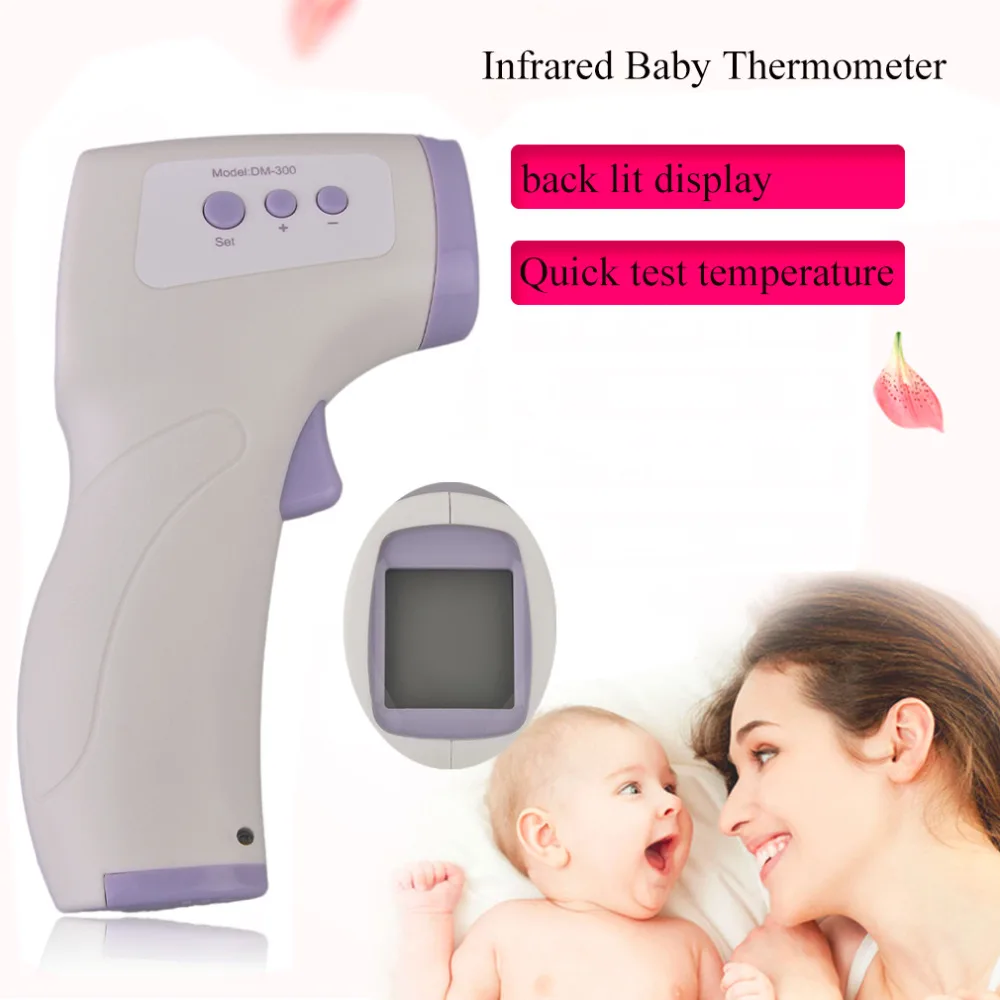

2017 Newly Professional Digital LCD Infrared Baby Thermometer Non Contact Temperature Measurement Diagnostic Tool Device DM-300