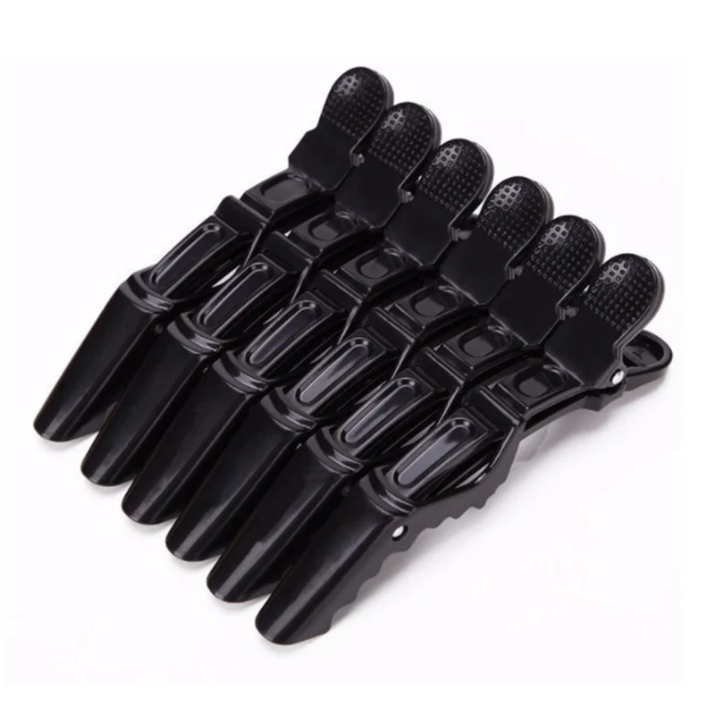 

6pcs Professional Matte Sectioning Clips Clamps Hairdressing Salon Hair Grip Crocodile Hairdressing Hair Style Barbers Clips