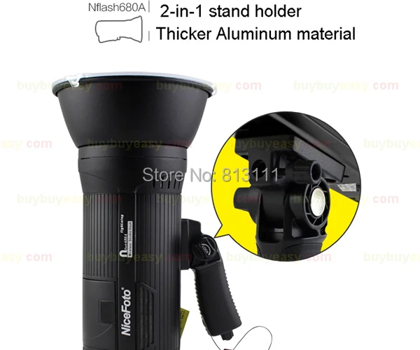 

Black 600W Portable Studio Strobe Flash High Speed Light Embeded Battery Built-in 2.4G Wireless Trigger Lighting nicefoto n680A