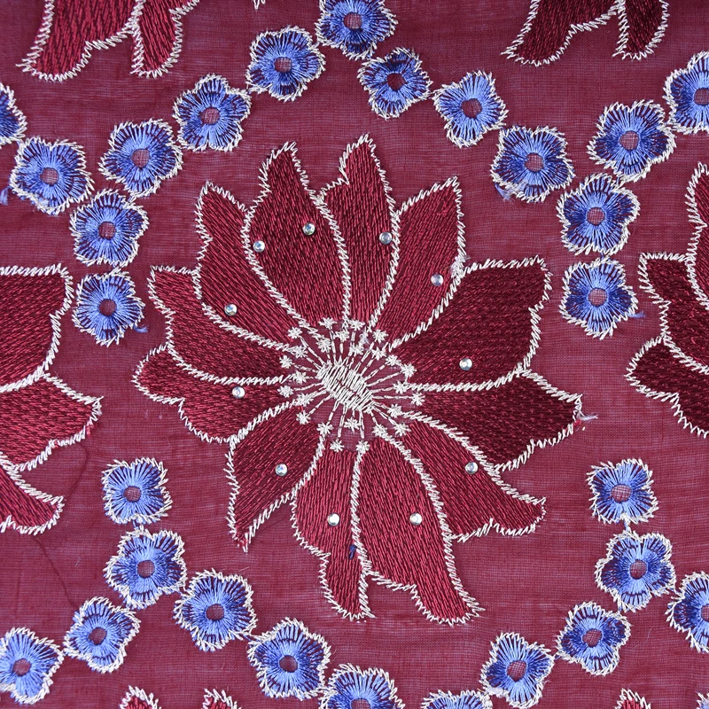 Вышитая хлопковая африканская кружевная ткань высокого качества нигерийская кружевная ткань швейцарский Тюль французская сухая кружевная ткань для платья A1558