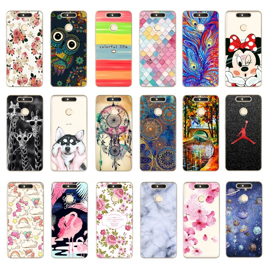 ZTE Blade V8Q Case Silicone Soft TPU Cartoon for Phone Back Cover Shell Funda Capa 5.0-inch |