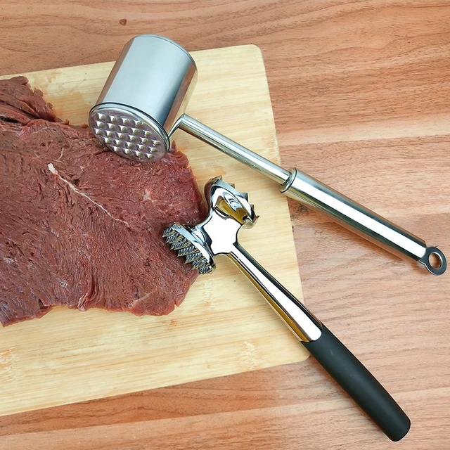 Stainless steel double sided loose meat hammer Chicken chop/Steak tender meat hammer Hit hammer