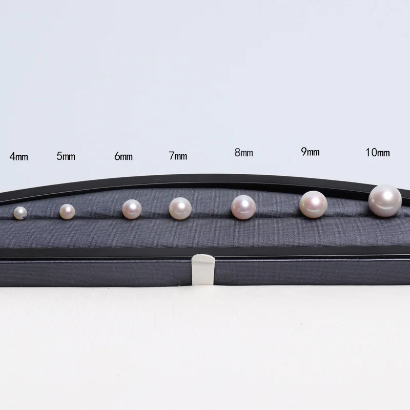

AAA 100% freshwater pearl round half drilled loose round 6mm pearl Free shipping