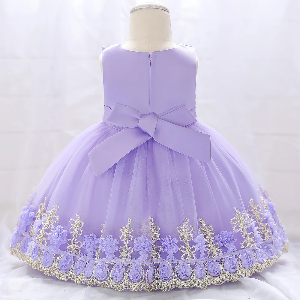 Летнее платье на крестины для маленьких девочек; vestido infantil; платье принцессы для первого дня рождения; свадебное платье; Одежда для девочек
