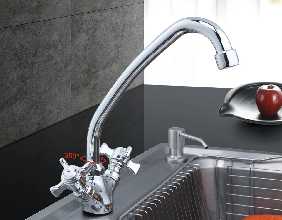 FRAP silver Chrome flexible kitchen tap sink drinking water faucet filter taps kitchen mixer hot and cold mixer 360 Degree f4124