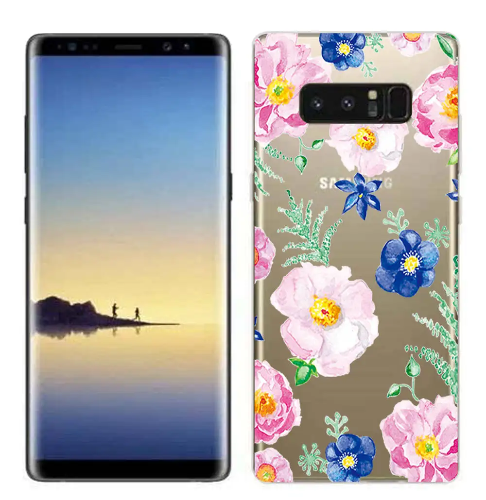 Clear Silicone Fundas for Samsung Galaxy S8 S9 S8 Plus S9 Plus Soft TPU Cover for Samsung Note 3 4 5 7 8 9 Case Protective Shell (16)