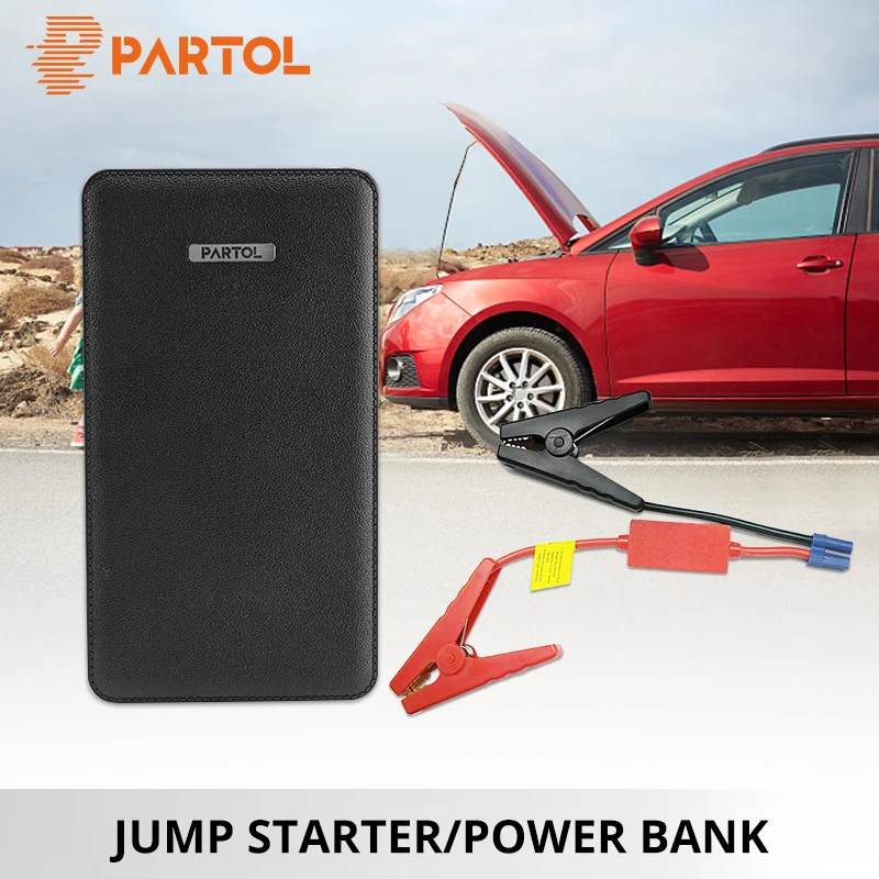 Partol Mini Portable Multifunction Charging Jump Starter Booster 12V 8000MAH Auto Engine Power For Mobile Phones Laptops Cars