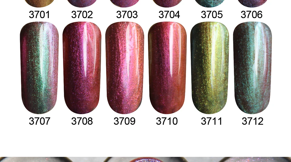 KADITION Gel Chameleon Nail Polish Semi Permanent Gel Polish Soak LED UV Nail Art Lacquer Vernis Starry Sparkle Gel Holographic